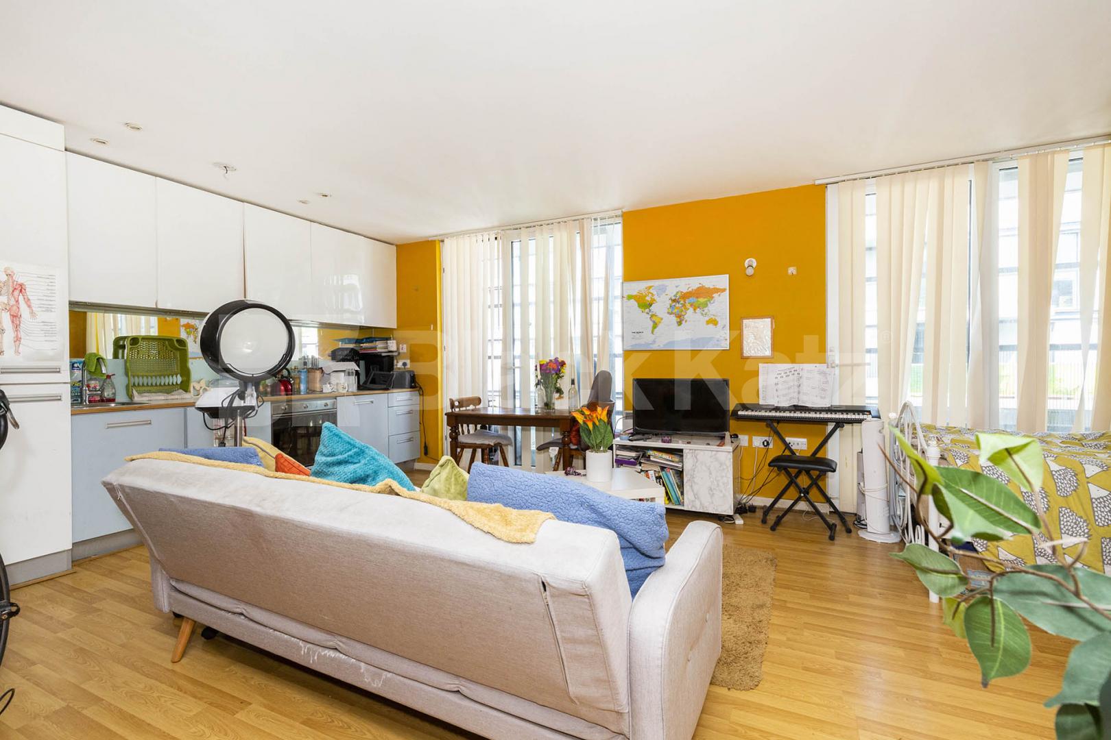 Located within a new development is this large studio with Balcony  New River Village, Crouch End / Hornsey